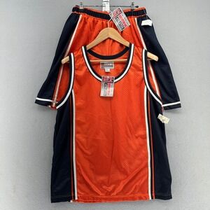 90s G1 Generation One Basketball Jersey Shorts Set Orange Blue L VTG DEADSTOCK